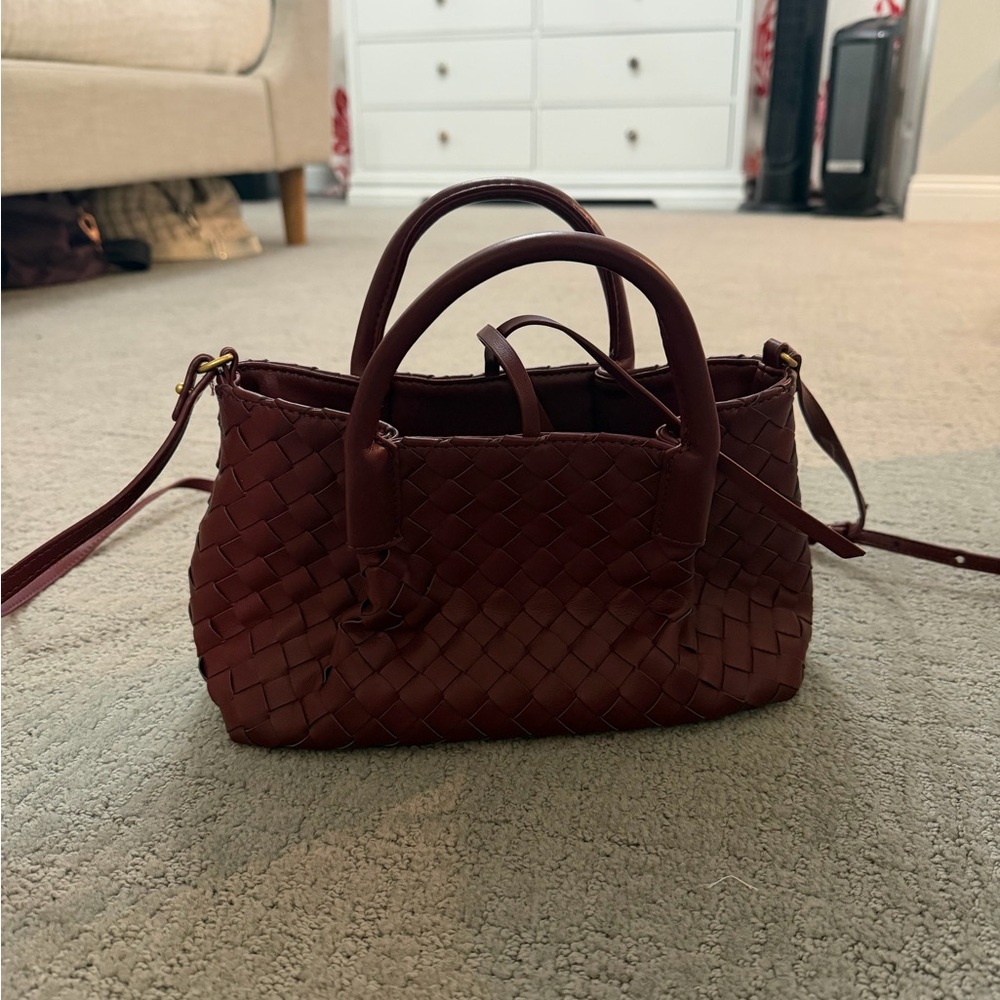 Anthropologie Top Handle Woven Bag - Picture 3 of 6